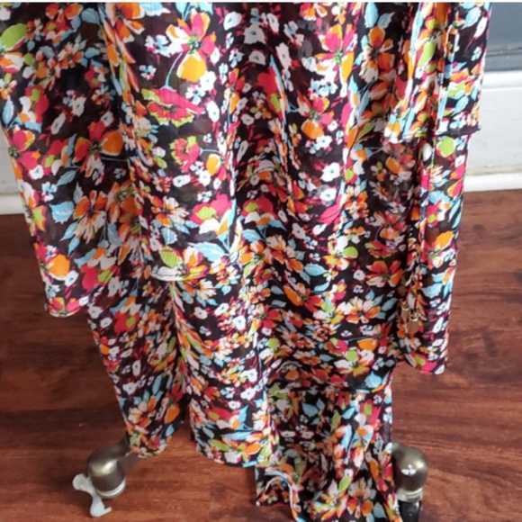 Tahari ASL Floral  Maxi  Dress Cottagecore - Picture 13 of 14